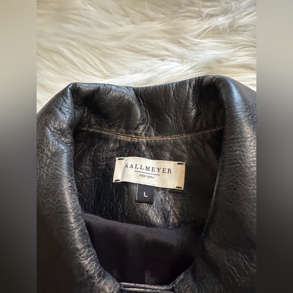 Kallmeyer Remi Cropped Jacket Leather Black Distressed Large - Picture 4 of 9